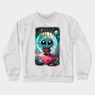 Cute Astronaut in Outer Wilds Crewneck Sweatshirt